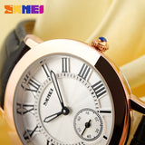 Women Quartz Watch SKMEI Brand Lady Watches Fashion Retro Female Casual Ladies Genuine Leather Strap Women's Wristwatches