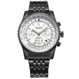 MEGIR CHRONOGRAPH 24 Hours Luxury Brand Watch Men Full Steel Watch Analog Display Quartz Men Business Watches Casual Watches