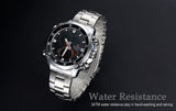 NAVIFORCE Luxury Brand Full Steel Watch Men Quartz Waterproof Watch Men Sports Watch Analog Digital LED Watch