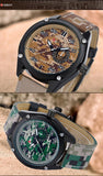 CURREN New Army Watch Leather Strap Analog Display Men's Quartz Watch Military Sport Watch Men's Wristwatch