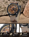CURREN New Army Watch Leather Strap Analog Display Men's Quartz Watch Military Sport Watch Men's Wristwatch