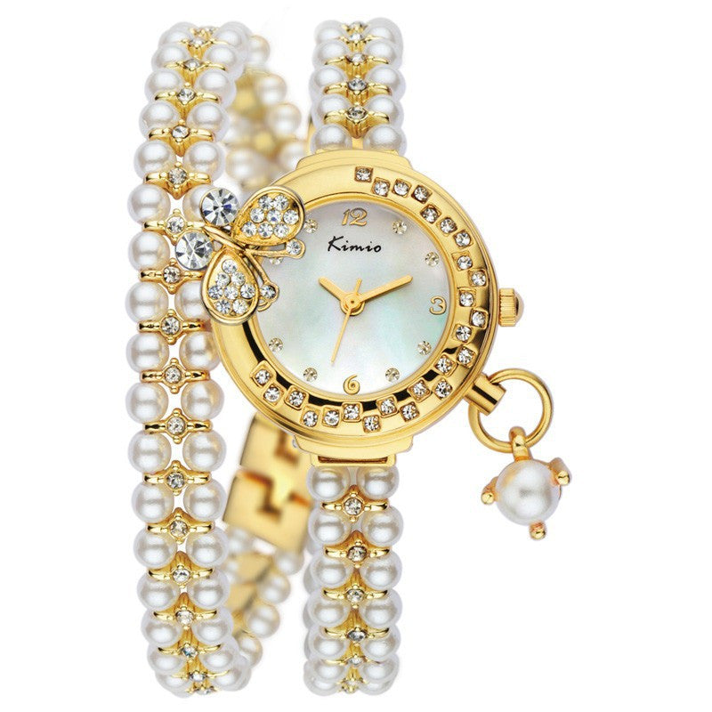 KIMIO New Luxury Women Watch Fashion Style Full Rhinestone Analog Display Quartz Watch Women's Wristwatch