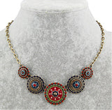 Collares Fashion 2015 Hot Sale Women Bohemia Style Enamel Beads Flowers Choker Chains Statement Necklace Ethnic Vintage Jewelry