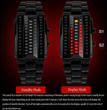 SKMEI 1013 High Quality Fashion Men's Wrist Watch With Calendar Alloy Analog Luxury Watches New binary led wristwatches