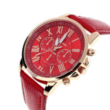 Creative Factory Price Fashion Watch Roman Numerals Faux Leather Analog Quartz Wach Women Wrist Watch