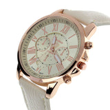 Creative Factory Price Fashion Watch Roman Numerals Faux Leather Analog Quartz Wach Women Wrist Watch