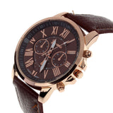 Creative Factory Price Fashion Watch Roman Numerals Faux Leather Analog Quartz Wach Women Wrist Watch