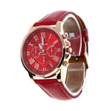 Creative Factory Price Fashion Watch Roman Numerals Faux Leather Analog Quartz Wach Women Wrist Watch