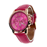 Creative Factory Price Fashion Watch Roman Numerals Faux Leather Analog Quartz Wach Women Wrist Watch