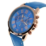 Creative Factory Price Fashion Watch Roman Numerals Faux Leather Analog Quartz Wach Women Wrist Watch