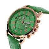 Creative Factory Price Fashion Watch Roman Numerals Faux Leather Analog Quartz Wach Women Wrist Watch