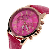 Creative Factory Price Fashion Watch Roman Numerals Faux Leather Analog Quartz Wach Women Wrist Watch