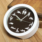 New Arrival Cre-ative Cultural Arts Sex Clock Novelty Sexy 12 Position Patterns Funny Circular Desk Table Clock Classic White
