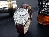 Fashion Casual Mens Watches Luxury Brand High Quality Leather Business Quartz Watch Men Waterproof Wristwatch Relogios Masculino