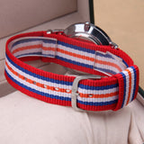 Famous Brand Luxury fashion dress Watches Men Women Fabric Strap silver case Sport watch Military Quartz Wristwatch