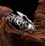 New Open Skull Hand Ring Stainless Steel Man's Fashion Jewelry Biker Punk Jewelry