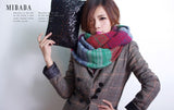 Fashion Scarf Women Multicolor Mosaic Winter Warm Long Scarf Knitted Wool Neck Scarves Wraps Thicken Shawls