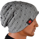 New Brand reversible knitted men warm beanie winter hats caps for men Chunky Baggy skullies