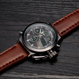 Men Sport Military Watch AMST Brand Dive LED Watches Genuine Leather Quartz Watch Men Wristwatches