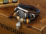 Handmade Braided Charm Genuine Leather Bracelet Women Fashion Conch Shells Bracelets Bangles Korean Jewelry