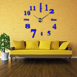New arrival Quartz clocks fashion watches 3d real big wall clock rushed mirror sticker diy living room decor