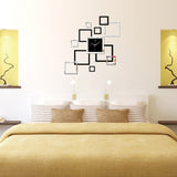 Living room new wall clock 3d diy clocks home decoration watch horloge murale quartz acrylic mirror stickers