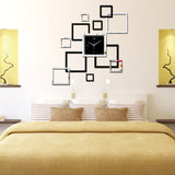 Living room new wall clock 3d diy clocks home decoration watch horloge murale quartz acrylic mirror stickers 