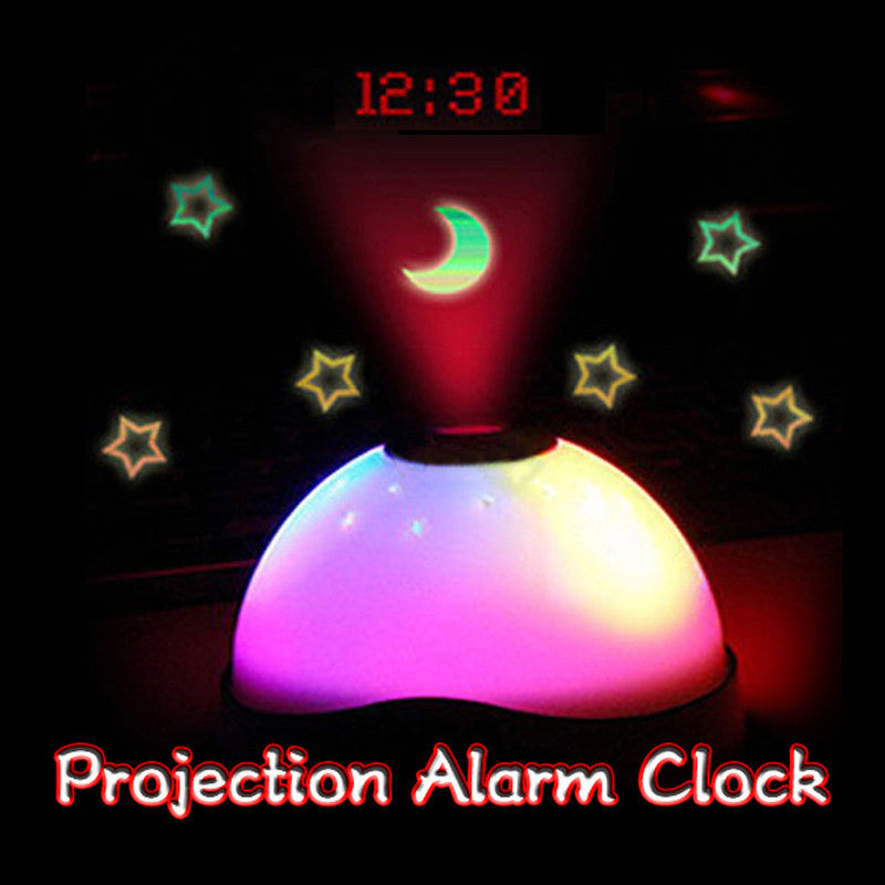 Hot sale Starry Digital Magic LED Projection Alarm Clock Night Light Color Changing