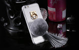 For iphone 6 6s / Plus Case Fundas Rabbit Fur Ball Tassels Metal Ring Cases Soft TPU + Hard PC Girly Coque Cover For Iphone6 I6