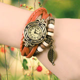 Hot Sale Retro Women Ladies Girls Fashion Long Leather Strap Bracelet Watch Vintage Punk Style Quartz Analog Casual Wristwatch