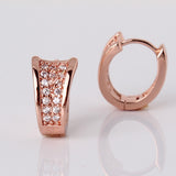 Fashion Hoop Huggie Earrings For Women Shining Stone Crystal Earings Brincos Trendy Jewelry Earing Ladies Party