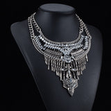 New Popular Fashion Women Vintage Necklace Collar Costume Atmosphere Metal Maxi Statement Necklaces & Pendants 