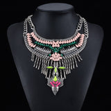 New Popular Fashion Women Vintage Necklace Collar Costume Atmosphere Metal Maxi Statement Necklaces & Pendants