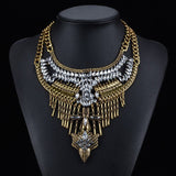 New Popular Fashion Women Vintage Necklace Collar Costume Atmosphere Metal Maxi Statement Necklaces & Pendants 