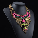 New Popular Fashion Women Vintage Necklace Collar Costume Atmosphere Metal Maxi Statement Necklaces & Pendants 