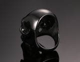 Gothic Men's Biker Titanium Steel Ring Fashion Black Skull Cool Man Finger Rings 