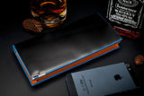 Men wallets famous brand mens long thin wallet male money purses with Flip up ID Window thin long korean walet purse