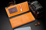 Men wallets famous brand mens long thin wallet male money purses with Flip up ID Window thin long korean walet purse