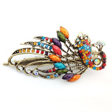 New Fashion Colorful Women Retro Crystal Butterfly Flower Hairpins Hair Stick Hair Clip