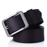 Genuine Leather belts for men High quality metal pin buckle jeans belt mens belts luxury