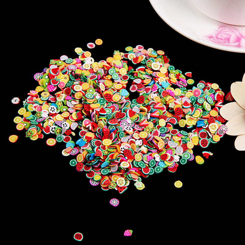 1000 Pieces/Bag Fimo Clay 3 Series Fruit Flowers Animals DIY 3D Nail Art Decorations Nails Art Decoration Sticker Design