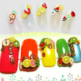 1000 Pieces/Bag Fimo Clay 3 Series Fruit Flowers Animals DIY 3D Nail Art Decorations Nails Art Decoration Sticker Design