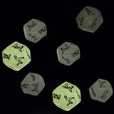 Erotic Craps 12 Sides Sex Dice 2 PCS Glow In The Dark Erotic Dice Night Lights Love Dice of Sex Fun Toys Noctilucent Erotic Toys