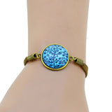 HOT life tree glass Cabochons Bracelet Bangle antique Brown Charms bracelet Wonderful Gift Lobster Clasp women bracelet fashion