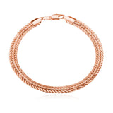 Gold Plated Bracelet New Fashion Rock Style 21 cm 0.6 cm Thick Snake Chain Bracelet Men Jewelry 