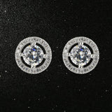 White Gold Plated Hearts & Arrows cut 0.75 carat AAA+ CZ Stud Earring Wedding Earrings for Women
