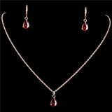 18k gold filled AAA Oval Cut cubic zirconia CZ Charming necklace Cute pendant drop earrings jewelry set 