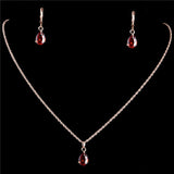 18k gold filled AAA Oval Cut cubic zirconia CZ Charming necklace Cute pendant drop earrings jewelry set