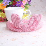 Children Hair Accessories Lovely Bunny Ear Baby Headbands Elastic Fashion Soft Toddler scrunchy Bow Knot Girls Headband