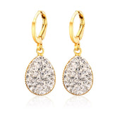 Crystal Heart Drop Earrings For Women Girl Gold Plating Earring Wedding brincos 